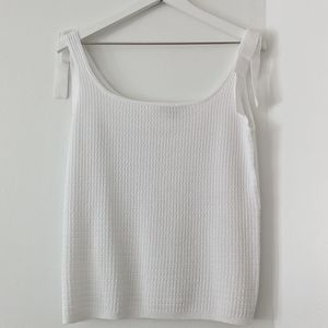 Ann Taylor White Sweater Tank M
